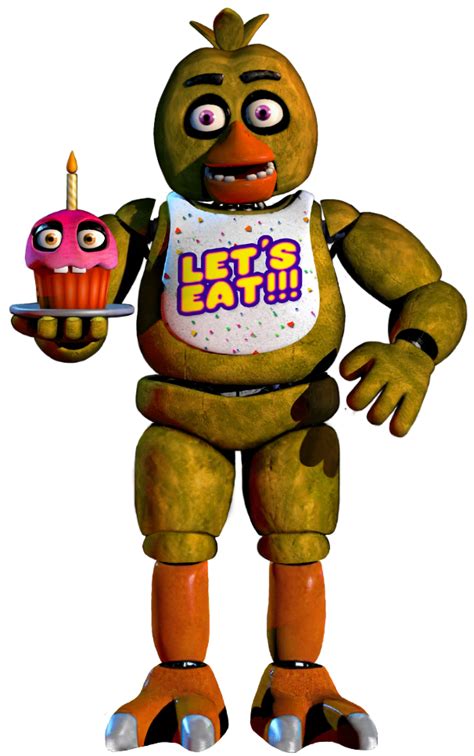 Cupcake, also simply known as the Cupcake, is an anthropomorphic cupcake animatronic who is usually accompanied by Chica. . Chica fnaf 1